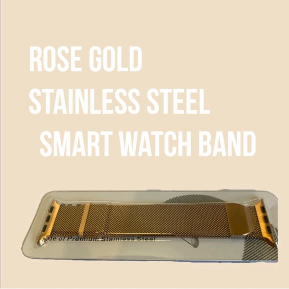Rose Gold Stainless Steel Smart Watch Band